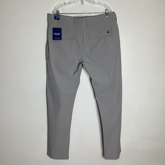 Huk Mens Next Level Fishing Hiking Pants Overcast Grey Size XL NWT - Picture 3 of 16